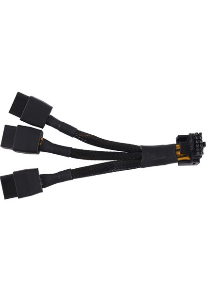 3X8PIN Pcı-E - 16PIN(12+4) Pcı-E 5.0 12VHPWR Konektörü 90 Derece Dirsek Kablosu Gpu RTX4090 RTX4080 Serisi P8X3 To 16PIN-A (Yurt Dışından)