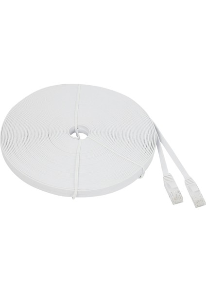 Cat 6 Ethernet Kablosu 100 Ft (30 Metre) Düz Ince Uzun Internet Ağı Lan Bağlantı Kabloları, Cat6 Yüksek Hızlı Bilgisayar Kablosu (Yurt Dışından)