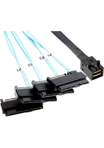 Mini Sas Hd 12G SFF8643 - 4 Sas 29 Pin SFF8482 Kablo Konnektörleri, 15 Pin Sata Güç Konektörü Denetleyicisi ile (Yurt Dışından)