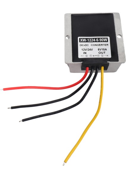 Güç Dönüştürücü Regülatör DC12V / 24V DC6V 15A 90W Su Geçirmez Gerilim Dönüştürücü Trafoya Adım Aşağı (Yurt Dışından)