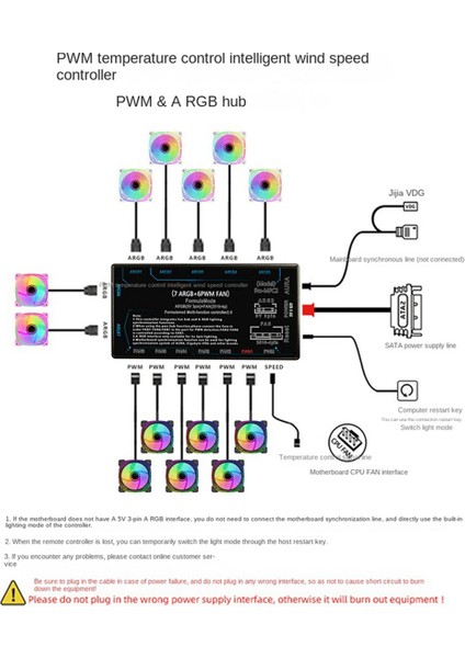 Oyun Kabini Rgb Kasa Fanı 120MM 3D Sonsuz Ayna Sessiz Fan Ileri Üfleme Argb+Pwm 2'si 1 Arada (Yurt Dışından)