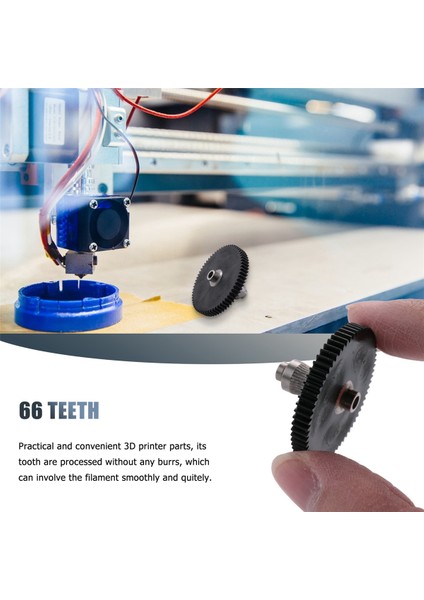 Aero Ekstruder Besleme Dişlisi Için 66 Dişli Paslanmaz Çelik ve Plastik ile Topçu Sidewinder X1 Ekstruder Dişlisi Için (Yurt Dışından)