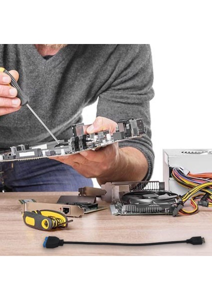 USB 3.1 Ön Panel Başlığı - USB 3.0 20PIN Başlık Uzatma Kablosu Asus Anakart Için 20 cm (Yurt Dışından)