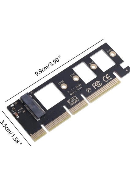M.2 Nvme Ssd'den Pcı-E 3.0X16/X8/X4 Masaüstü SSD Adaptör Kartı Desteği 2230 2242 2260 2280 Boyutu Sabit Disk Genişletme Kartı (Yurt Dışından)