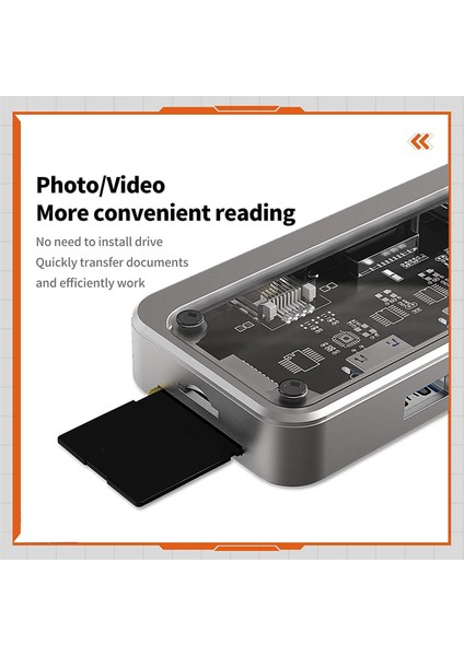 10'u 1 Arada USB C Hub Adaptörü, Çift Monitör Için USB C Dizüstü Bilgisayar Yerleştirme Istasyonları, Usb3.0 2.0 Bağlantı Noktaları, 100W Pd Şarjı, RJ45, Ses (Yurt Dışından)