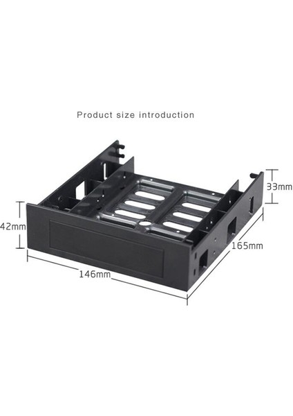 5,25 Inç Cd-Rom Alanı 3,5 Inç 2,5 Inç Sata HDD Mobil Raf Braketi Muhafaza Siyah Pc Için (Yurt Dışından)
