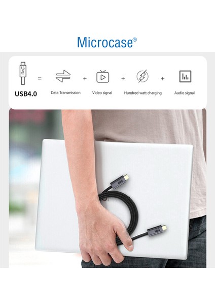 Type C To Type C 4K Uyumlu 60Hz Data ve Hızlı Şarj Kablosu 100W 50 CM-AL4133