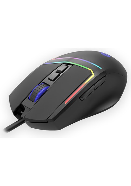 Lenovo Lecoo MS106 Kablolu RGB LED Aydınlatmalı 3200DPI 7 Tuşlu Gaming Mouse Siyah