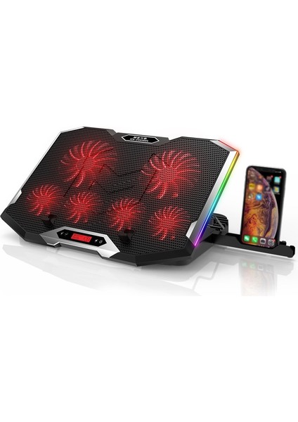 Dizüstü Bilgisayar Soğutucu - Kırmızı (Yurt Dışından)