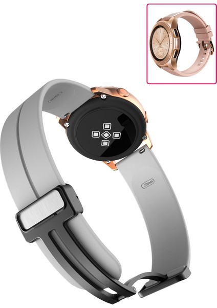 Samsung Galaxy Watch 42MM Akıllı Saat Uyumlu Kordon Magnetic Klipsli Premium Kayış