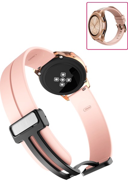 Samsung Galaxy Watch 42MM Akıllı Saat Uyumlu Kordon Magnetic Klipsli Premium Kayış