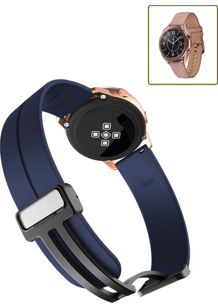 Samsung Galaxy Watch 3 41MM Akıllı Saat Uyumlu Kordon Magnetic Klipsli Premium Kayış