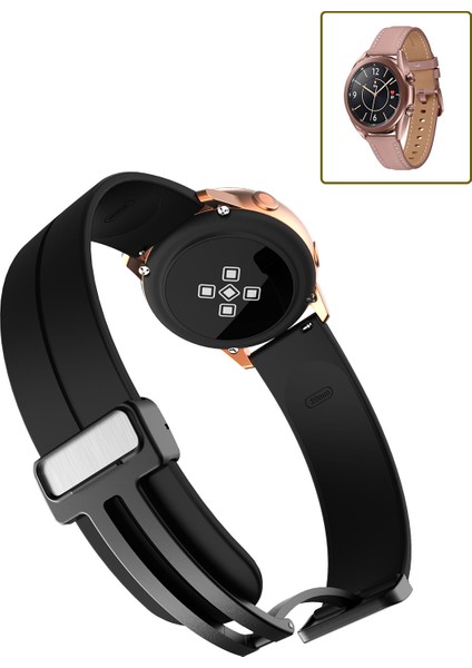 Samsung Galaxy Watch 3 41MM Akıllı Saat Uyumlu Kordon Magnetic Klipsli Premium Kayış