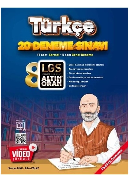 8. Sınıf Türkçe - Matematik- Fen Bilimleri 20 Deneme Sınavı 3 Kitap