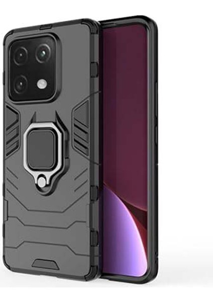 Xiaomi Redmi Note 13/note 13 Pro Global Batman Serisi Yüzük Standlı Armor Kılıf - Siyah AL3349