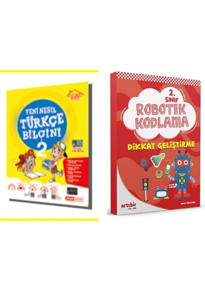 2.Sınıf Türkçe Bilgini ve Artıbirıncılık Robotik Kodlama 2 Kitap