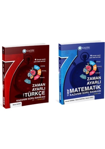 7. Sınıf Türkçe ve Matematik Zaman Ayarlı Kazanım Soru Bankası 2 Kitap