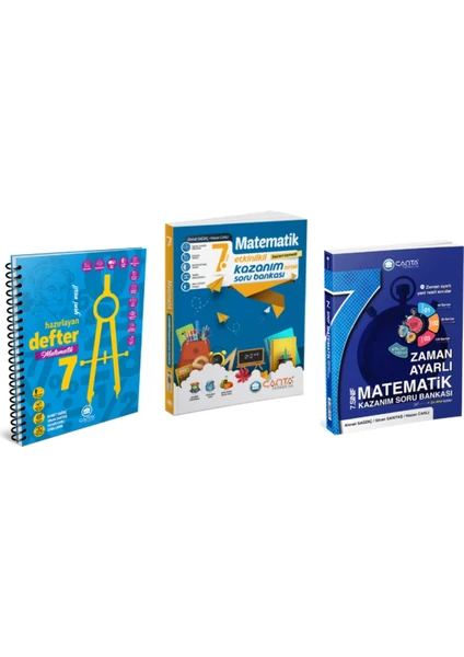 Çanta Yayınları 7. Sınıf Matematik Hazırlayan Defter - Etkinlik Kazanım Soru Bankası ve Zaman Ayarlı Kazanım Soru Bankası 3 Kitap