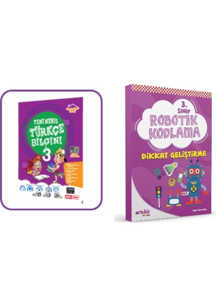 3.Sınıf Türkçe Bilgini ve Artıbirıncılık Robotik Kodlama 2 Kitap