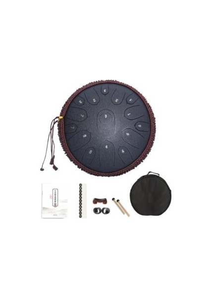 15 Notalı Karbonçelik Pro Handpan – 2 Yıl Garantili Müzikal Enstrüman