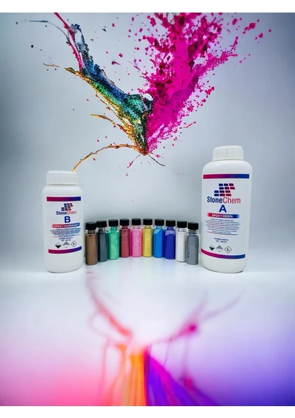 Ultra Şeffaf Epoksi 1,5 kg + Epoksi Pigment 10 Renk 20 ml(SÜPRİZ HEDİYE)