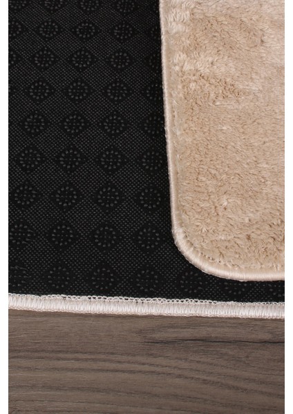 Relax Vizon Köşeli 60X100 + 50X60 cm 2'li Pufidik Banyo Paspası Seti Kaymaz Klozet Takımı