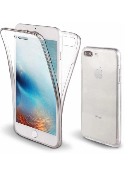 Apple iPhone 7 Plus 360 Derece Kılıf Full Tam Koruma Ön Arka Şeffaf Kılıf