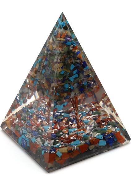 Çakra Taşından Orgonit Piramit