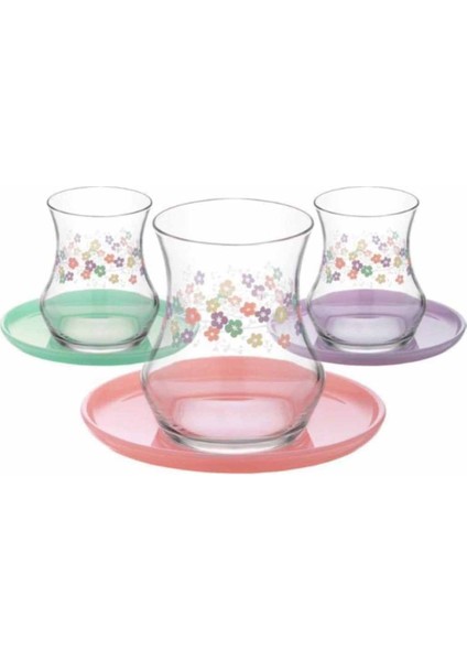 Bahar Pastel 12'li Çay Seti 170 cc