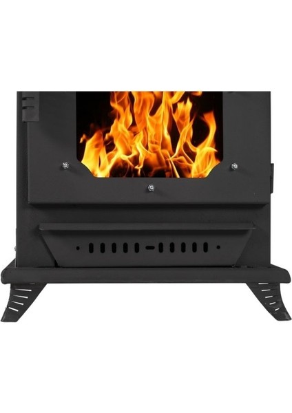 Pelet ve Odun Sobası MS-K003 Modeli Şömineli - Fırınlı