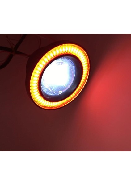 Üniversal Mercekli Angel Sis Farı Metal Su Geçirmez 76 mm Sarı Halkalı Angel Eyes fiyatları