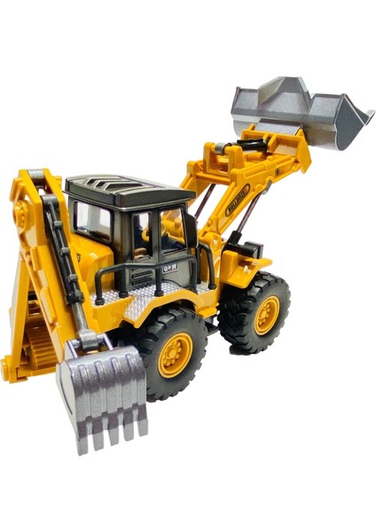 Buldozer Oyuncak İş Makinesi Metal Kepçeli Kazıcı İnşaat Aracı