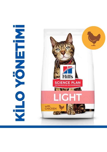 Hills Light Adult 1,5kg Kedi Düşük Kalorili Tavuklu Light Yetişkin Kedi Maması fiyatları