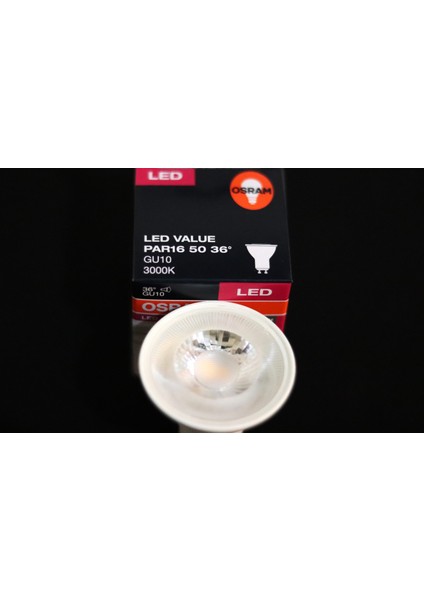 Osram GU10 Duylu 4.5W=50W LED Ampul 3000 Kelvin Sarı Işık. 4 ad.