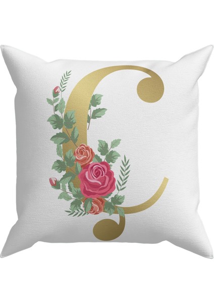 Gold Harf (Ç) Kırlent Kılıf