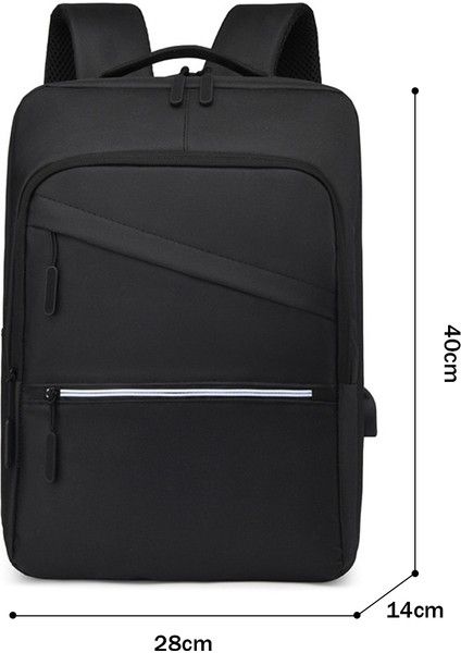 USB Şarjlı Sırt Çantası-Siyah (Yurt Dışından) fırsatları