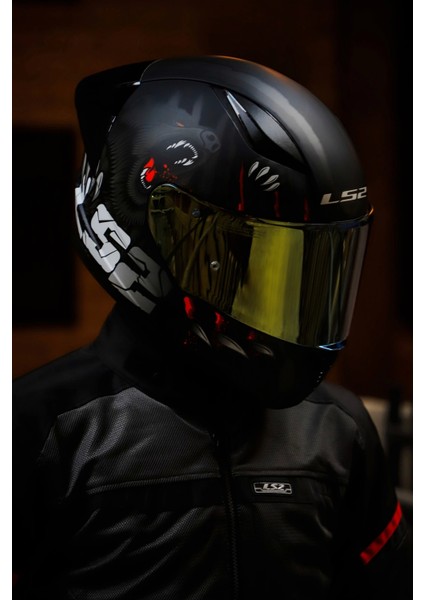 Rapıd 2 Race Clawn Mat Siyah-Gri-Kırmızı Kask - Gold Vizör indirimleri