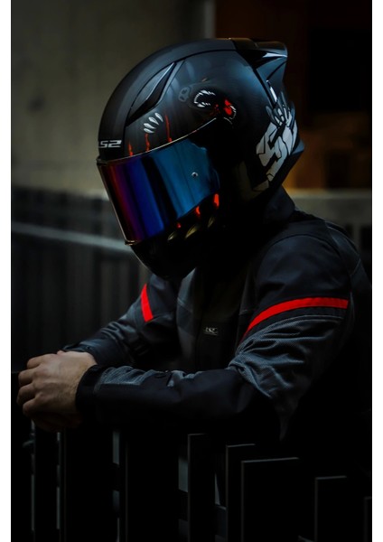 Rapıd 2 Race Clawn Mat Siyah-Gri-Kırmızı Kask - Raınbov Vizör fırsatları