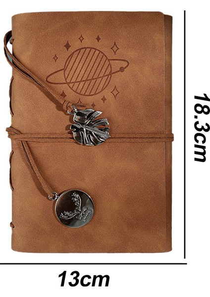 Defter-Gezegen-Amber Kahverengi-Kraft Kağıt (Yurt Dışından)