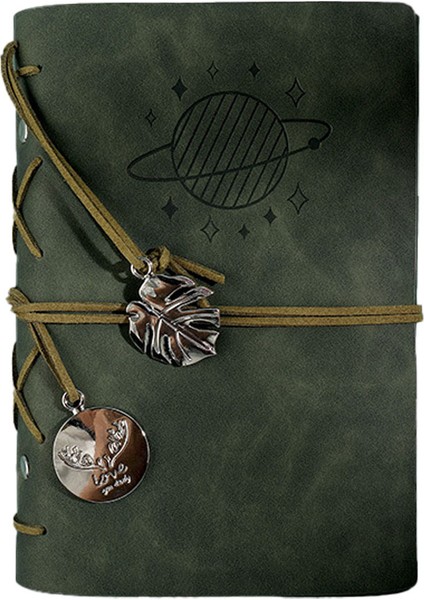 Defter-Gezegen-Karanlık Gece Yeşili-Çizgili Defter (Yurt Dışından)