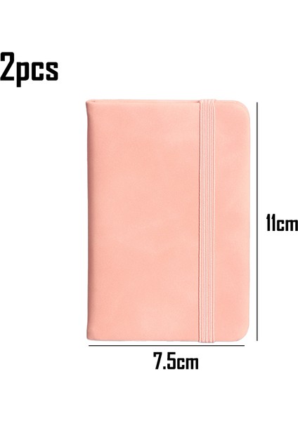 2 Adet Kompakt Cep Not Defteri-A7 Pembe+A7 Siyah (Yurt Dışından)