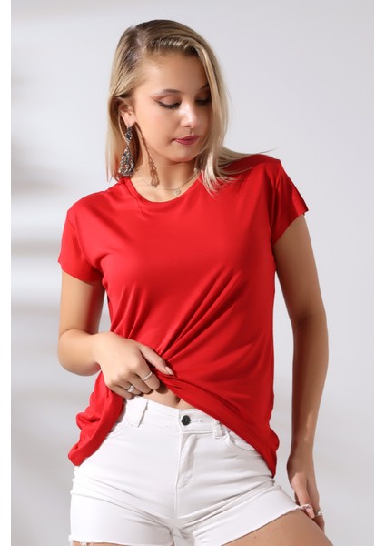 Salaş Bisiklet Yaka T-Shirt 21256 Kırmızı fiyatları