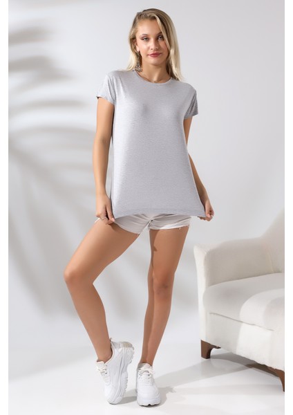 Salaş Bisiklet Yaka T-Shirt 21256 Grimelanj