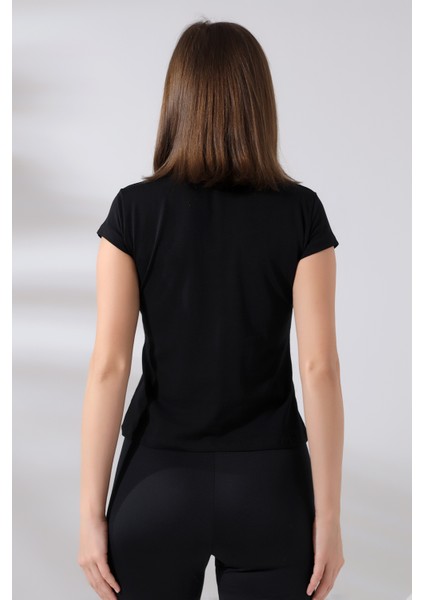 Pis V Yaka Kısa Kol Cepli Basic T-Shirt 21065 Siyah fırsatları