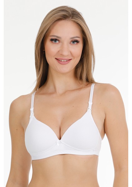 Par Lingerie Modal Kaplı Emzirme Sütyeni Beyaz