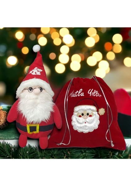 Toyzz Sevgiliye En Güzel Hediyeler Çantali Noel Baba Peluş Oyuncak 45-50 cm