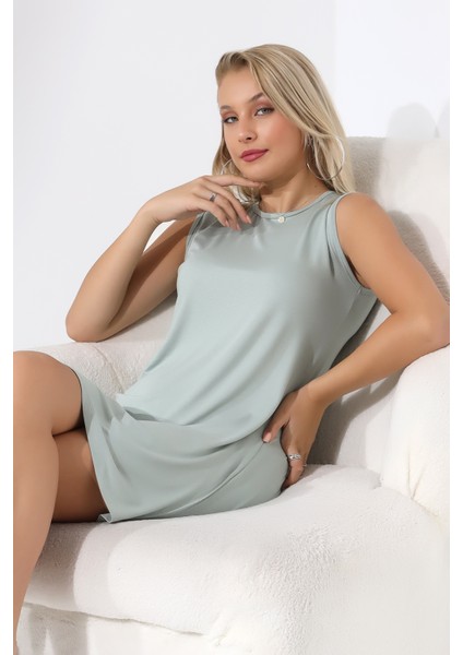 Kolsuz Uzun Tunik 20390 Çağla Yeşil