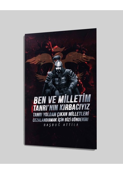 Başbuğ Attila Cam TABLOMIYREM110X70-MIYREM