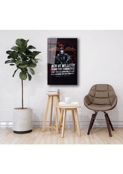 Başbuğ Attila Cam TABLOMIYREM110X70-MIYREM fiyatları