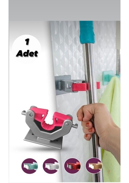 Paspas Süpürge Fırça ve Mop Askısı , Çok Amaçlı Sap Tutucu , Mutfak Banyo Askısı